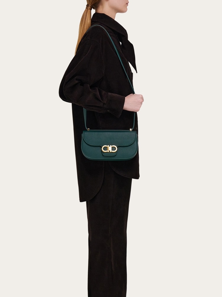Double Gancini East-West crossbody bag Gallery image 2