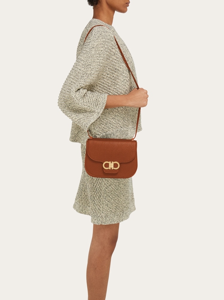 Double Gancini North-South crossbody bag Gallery image 2