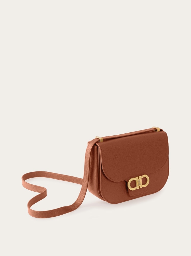 Double Gancini North-South crossbody bag Gallery image 6