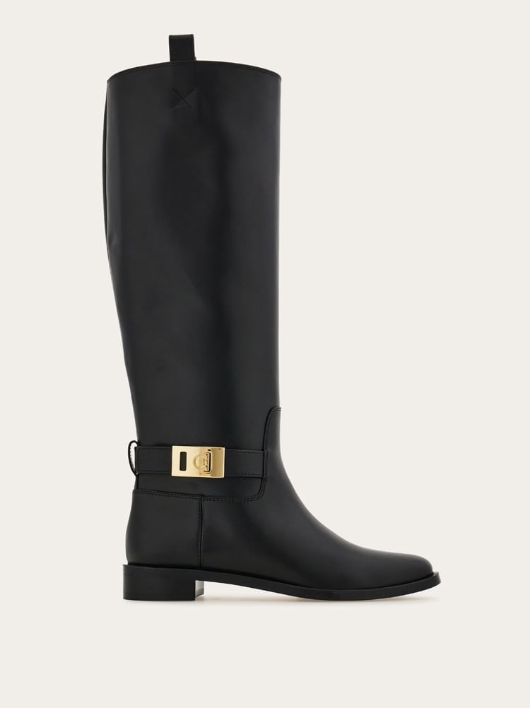 Knee high boot with Hug buckle detail Gallery image 1