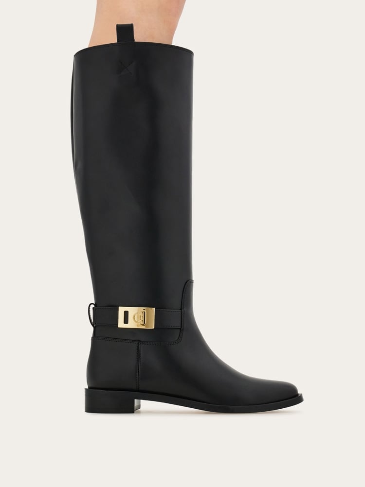 Knee high boot with Hug buckle detail Gallery image 4