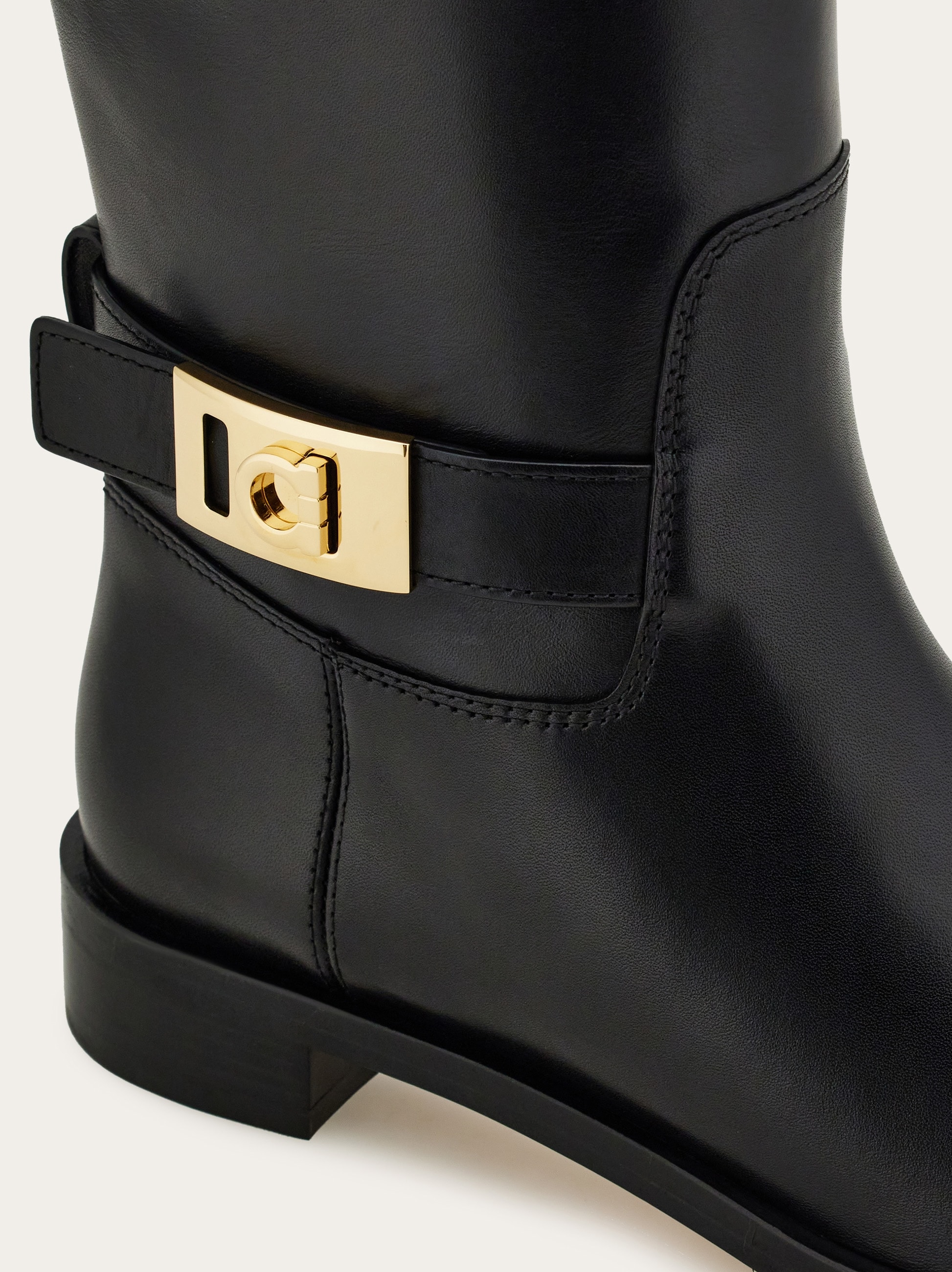 Knee high boot with Hug buckle detail - Women | Ferragamo
