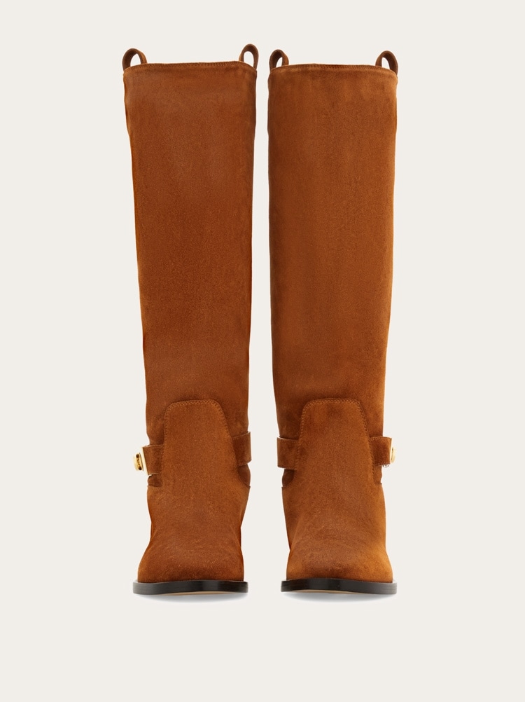 Knee high boot with Hug buckle detail Gallery image 3