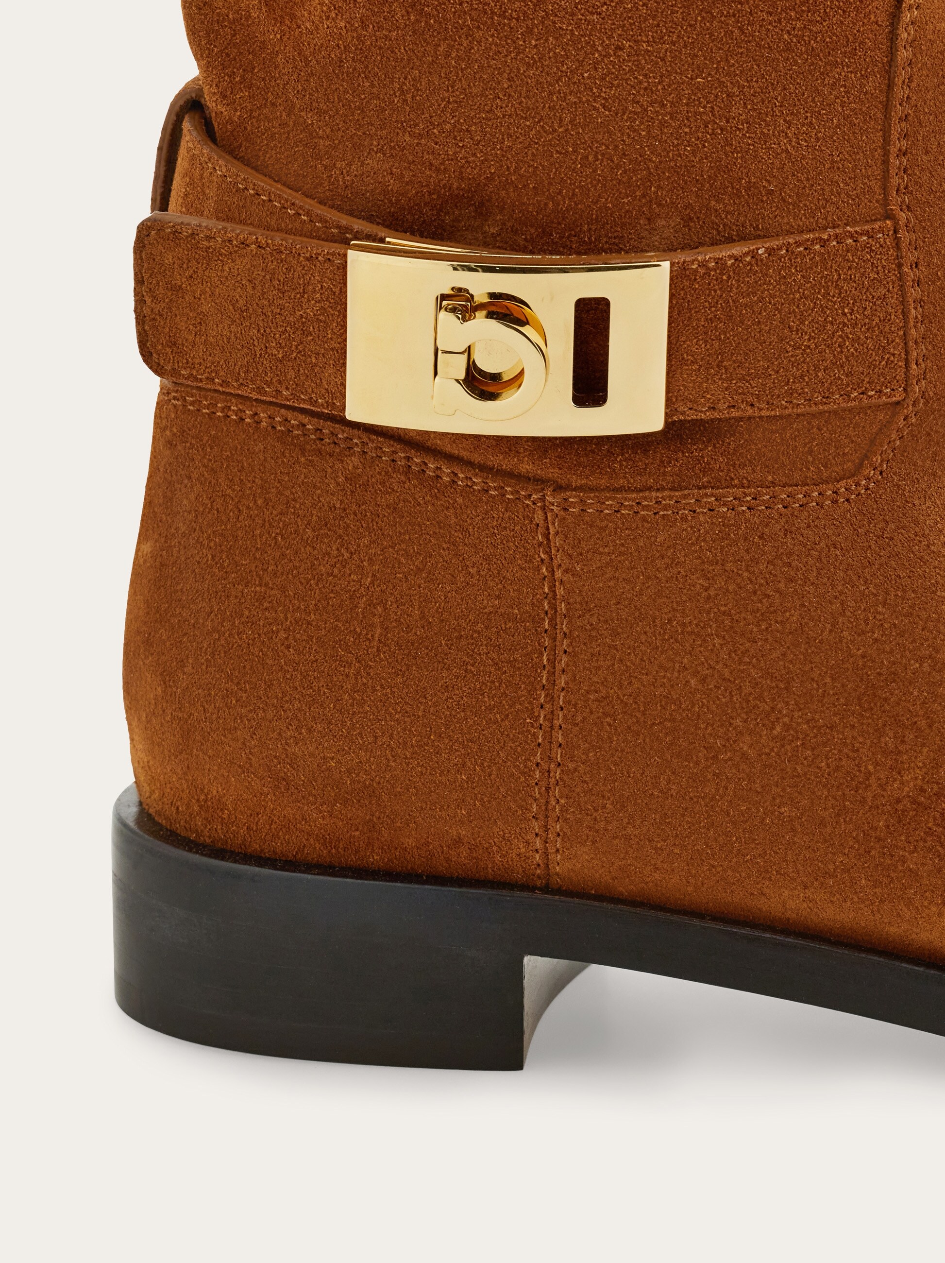 Knee high boot with Hug buckle detail - Women | Ferragamo
