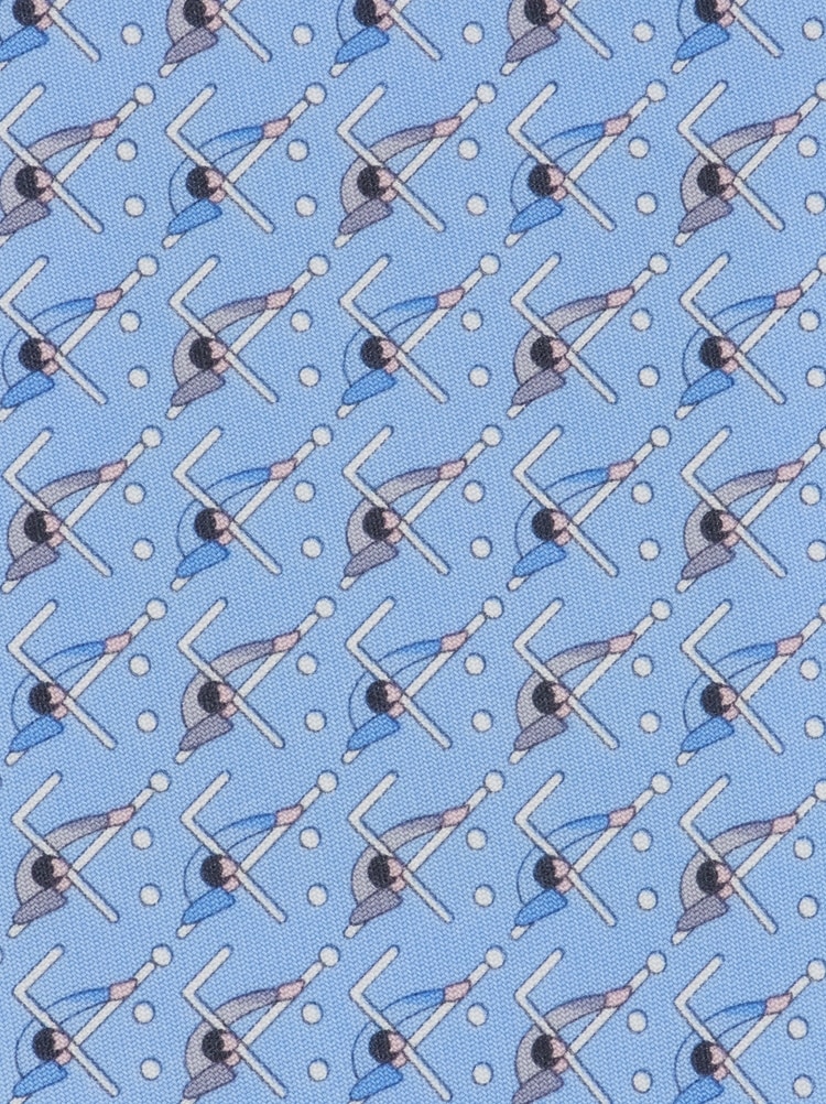Billiard print silk tie Gallery image 2