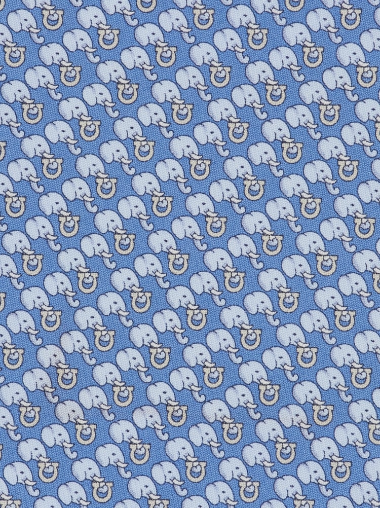 Corbata de seda estampado Elefante Gallery image 2