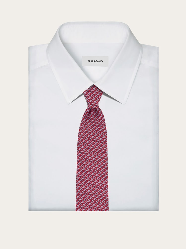 Elephant print silk tie Gallery image 4
