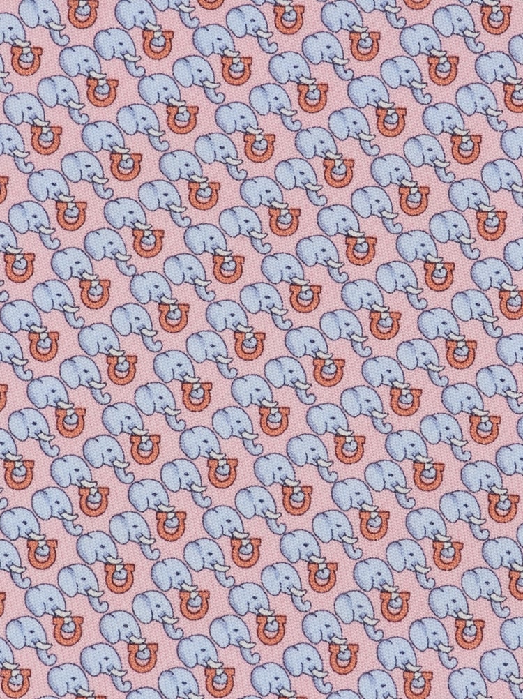 Elephant print silk tie Gallery image 2