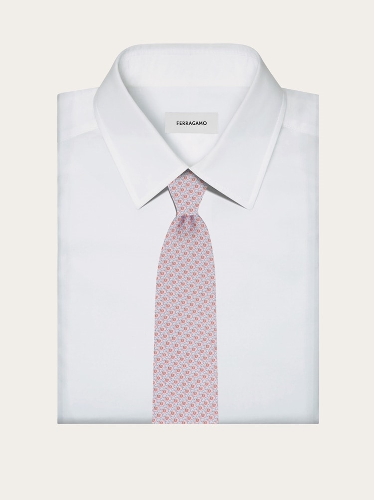 Elephant print silk tie Gallery image 4
