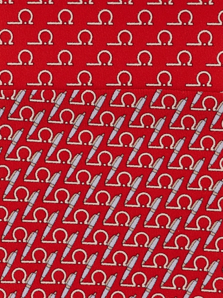 Writer print silk tie Gallery image 2