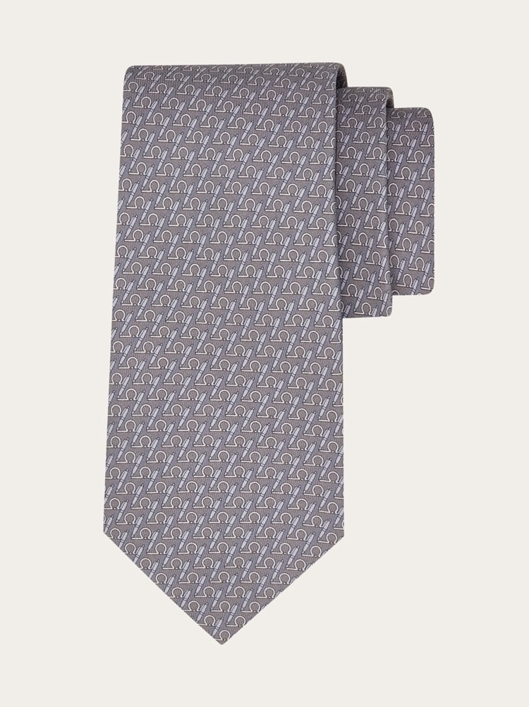Writer print silk tie Gallery image 1