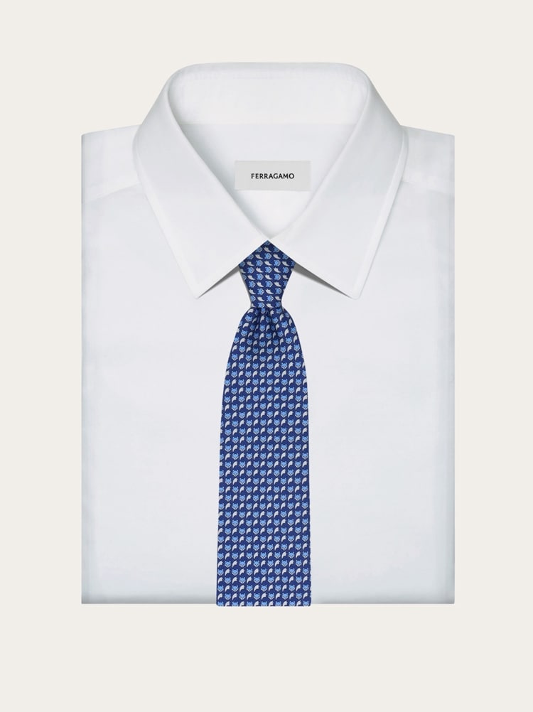 Corbata de seda estampado Fox Gallery image 4