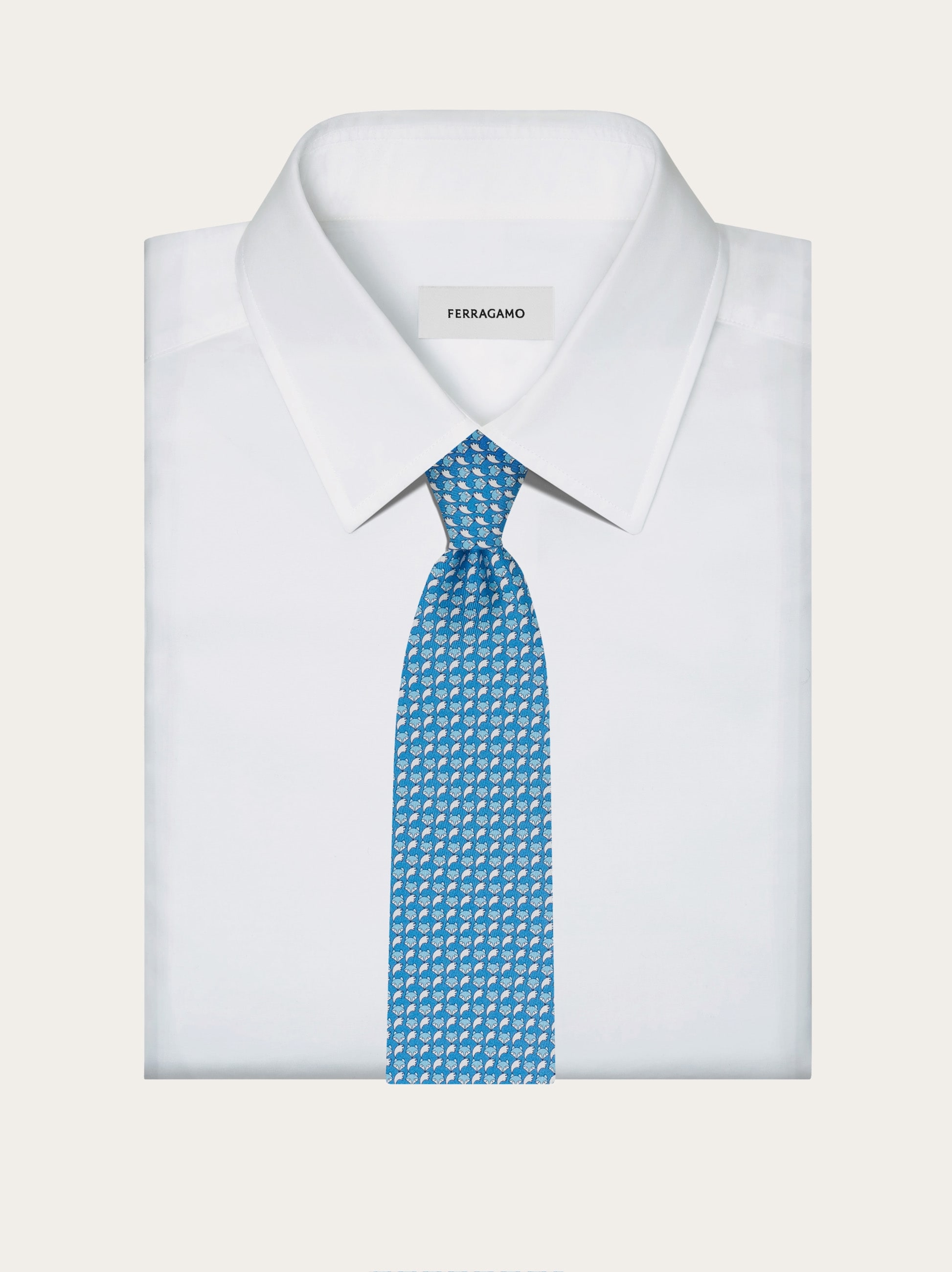 Fox print silk tie - Men | Ferragamo