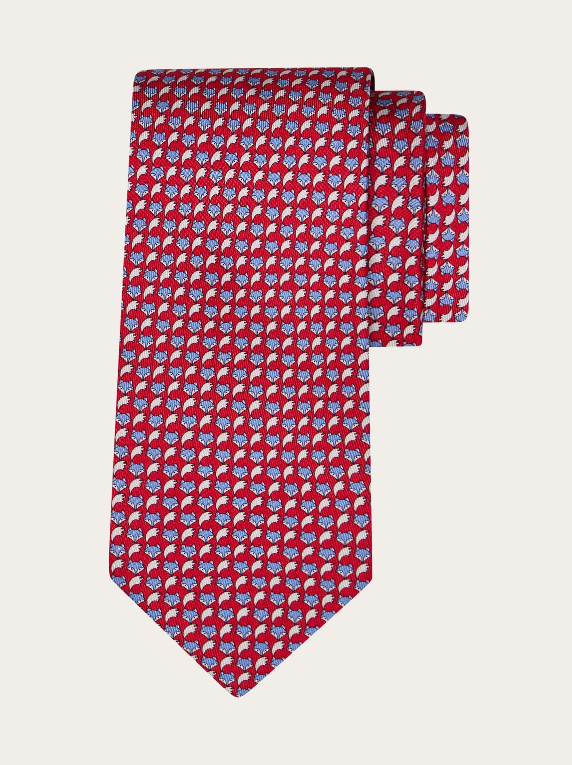 Fox print silk tie - Men | Ferragamo