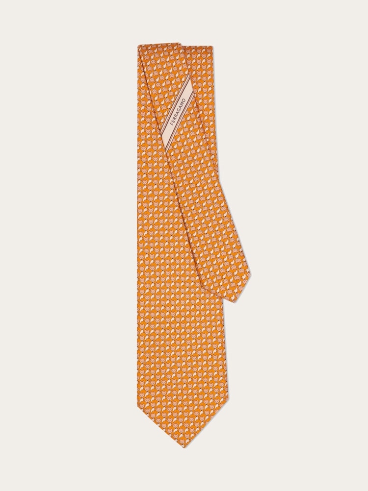 Corbata de seda estampado Fox Gallery image 3
