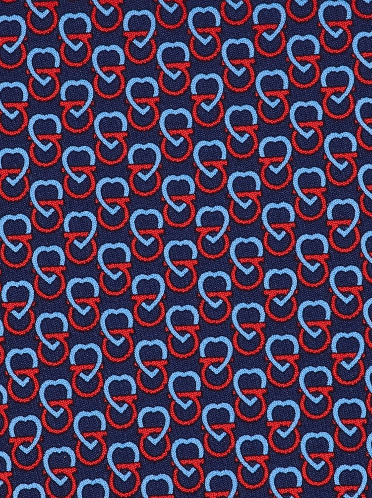 Hearts print silk tie Gallery image 2