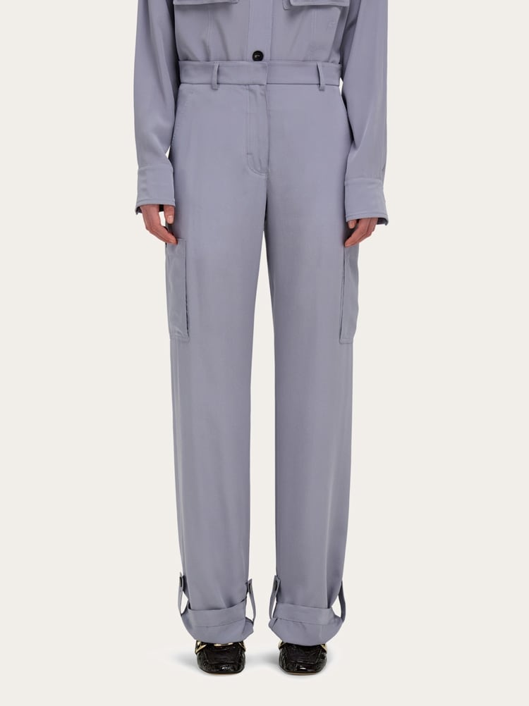 Silk cargo trouser Gallery image 7