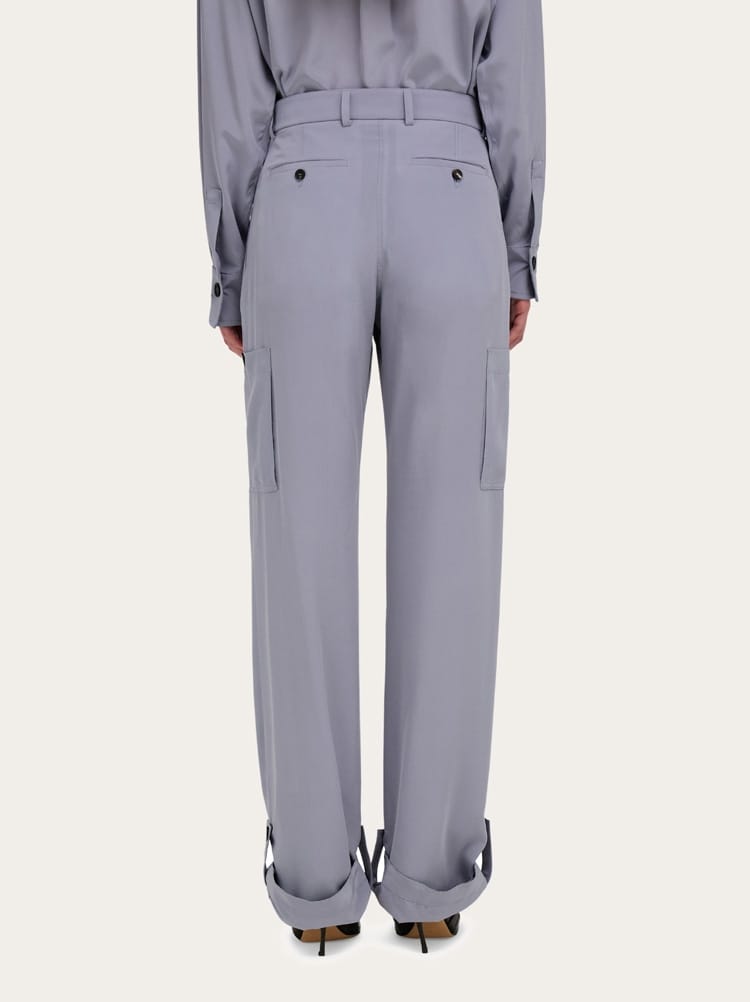 Silk cargo trouser Gallery image 8
