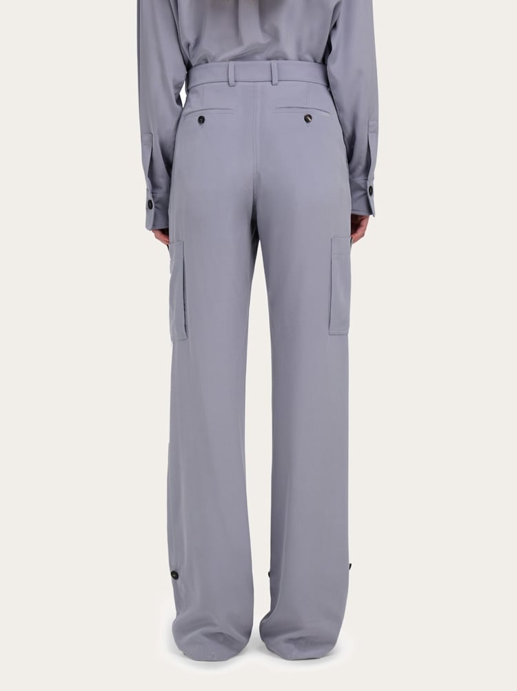 Silk cargo trouser Gallery image 4