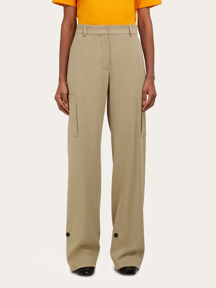 Silk blend cargo trouser Gallery image 2