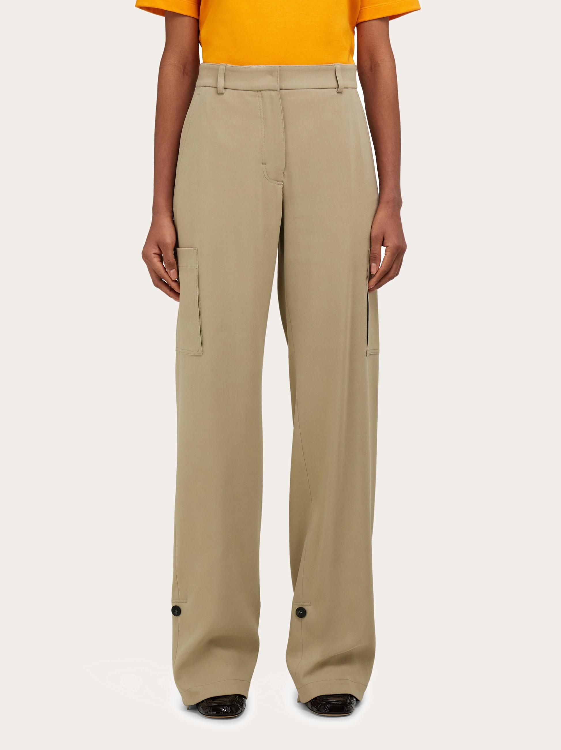 Silk blend cargo trouser - Women | Ferragamo