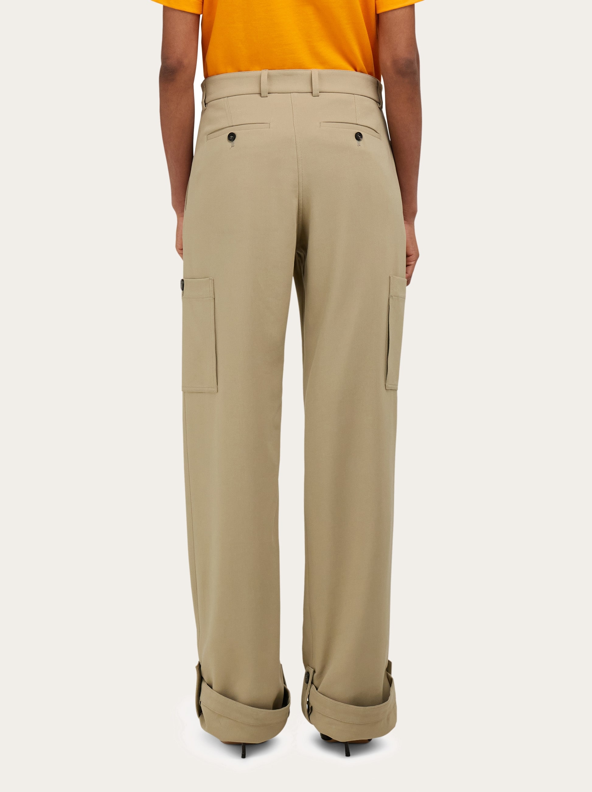 パンツ FERRAGAMO PANTS (13C753766872 YELLOW) Ferragamo Monogram five pocket trousers - Men | Ferragamo