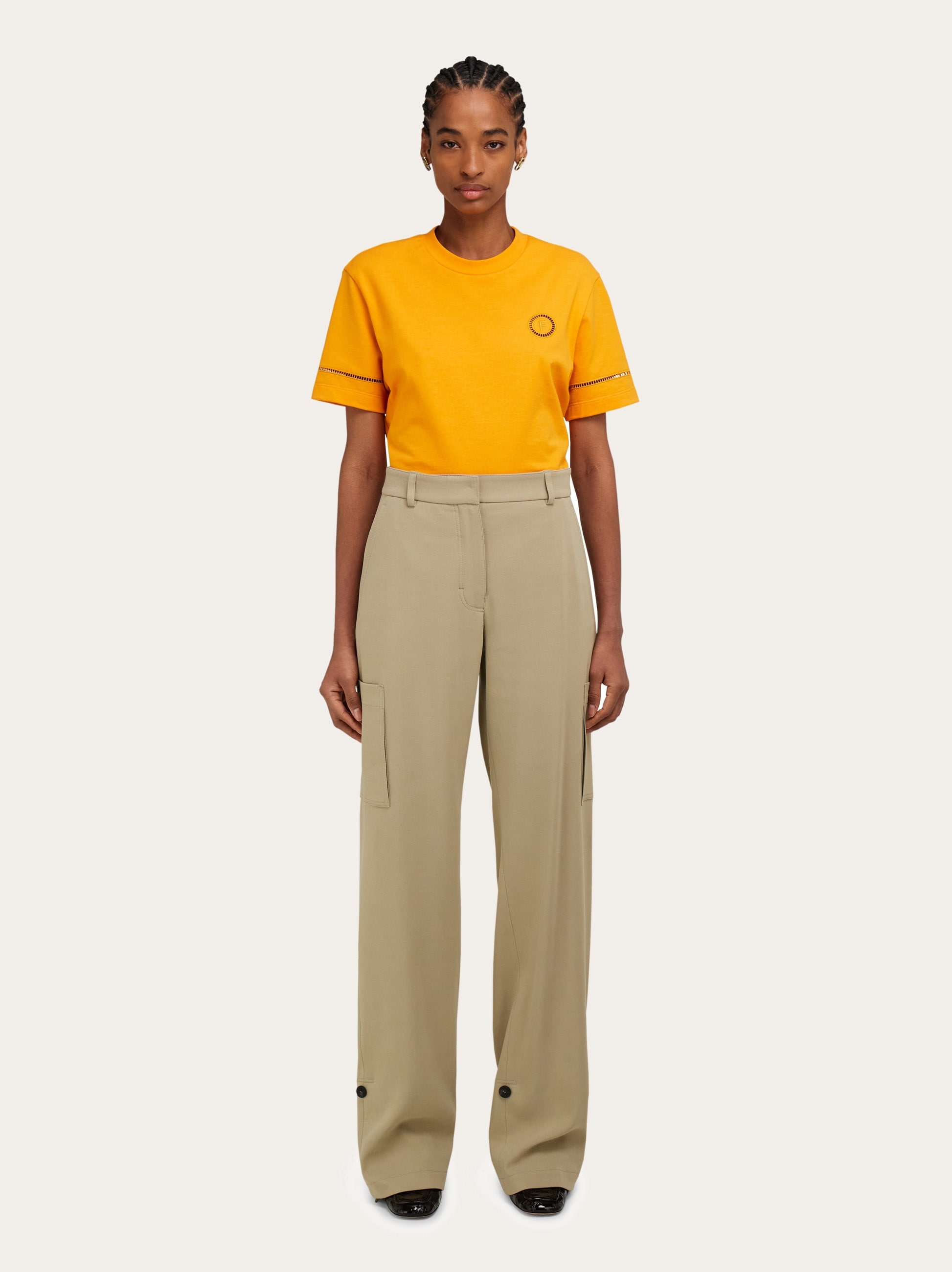 Silk blend cargo trouser - Women | Ferragamo