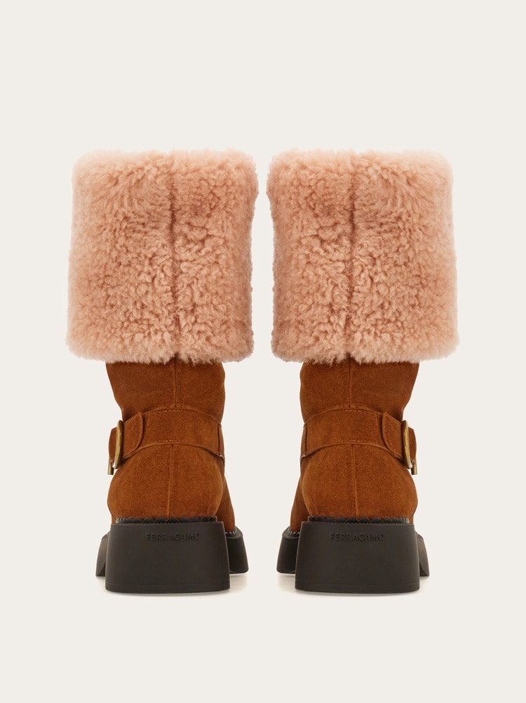 Ankle boot with chunky shearling detail Gallery image 5