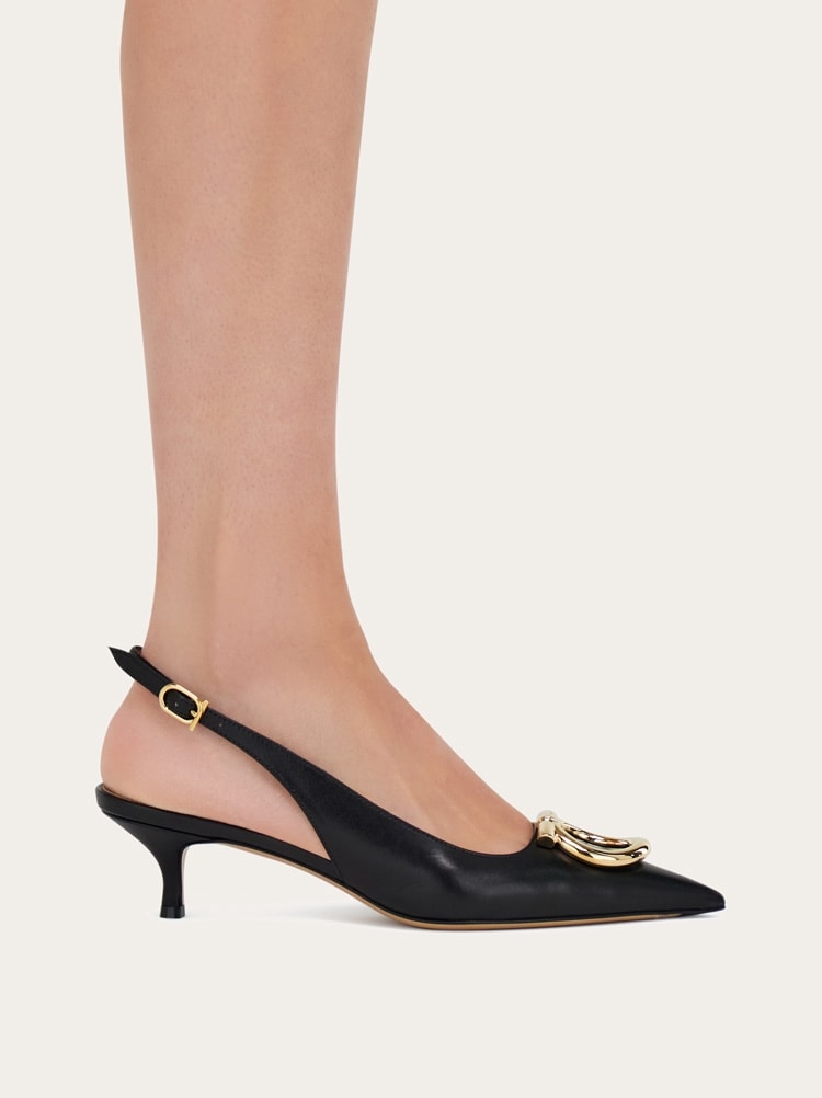 Maxi Gancini slingback pump Gallery image 4