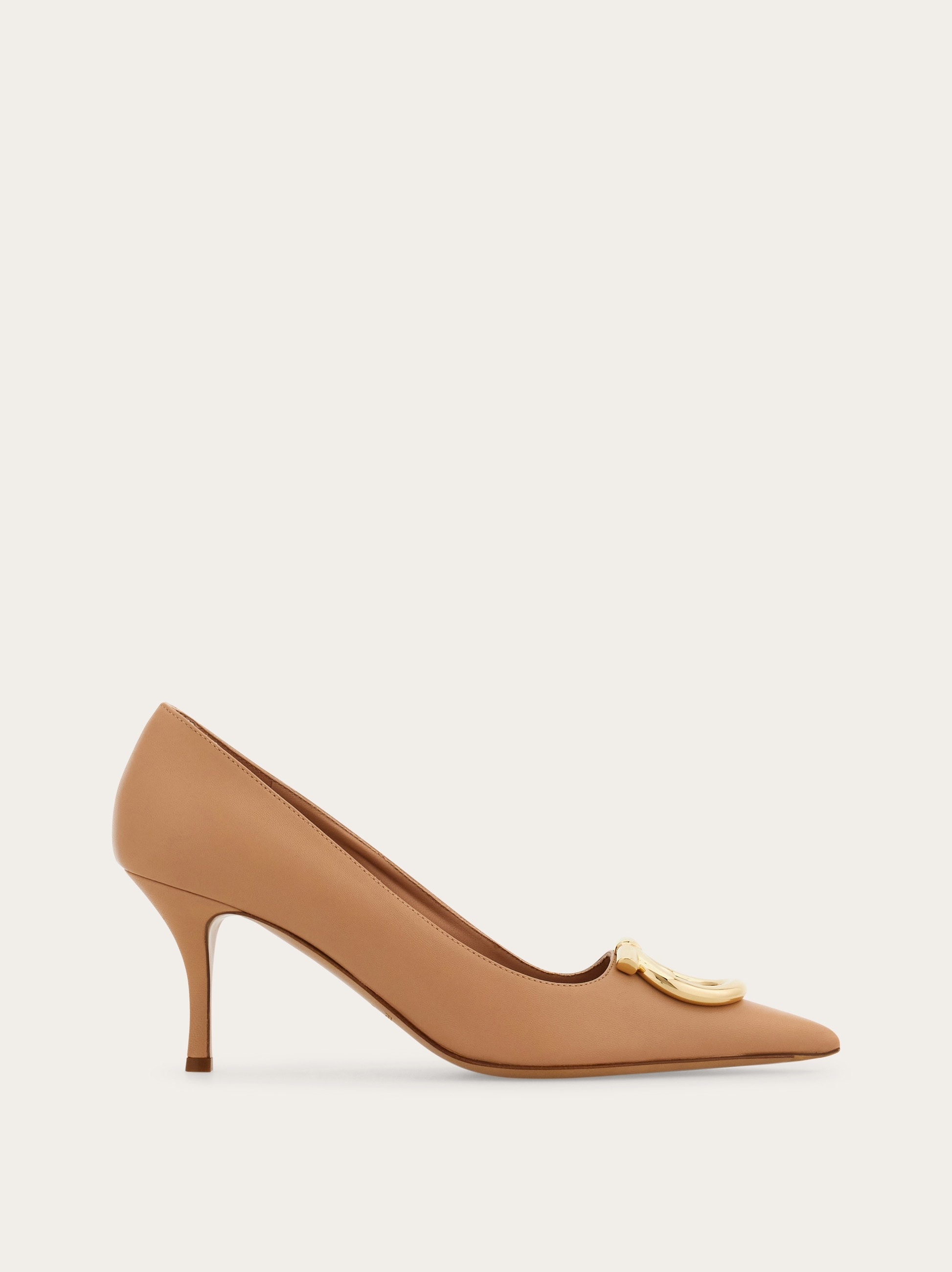 Ferragamo PUMPS＆HEELS WOMAN ELINA 70 1 Ferragamo Elina Square-Toe Sandals Heels | Pickle