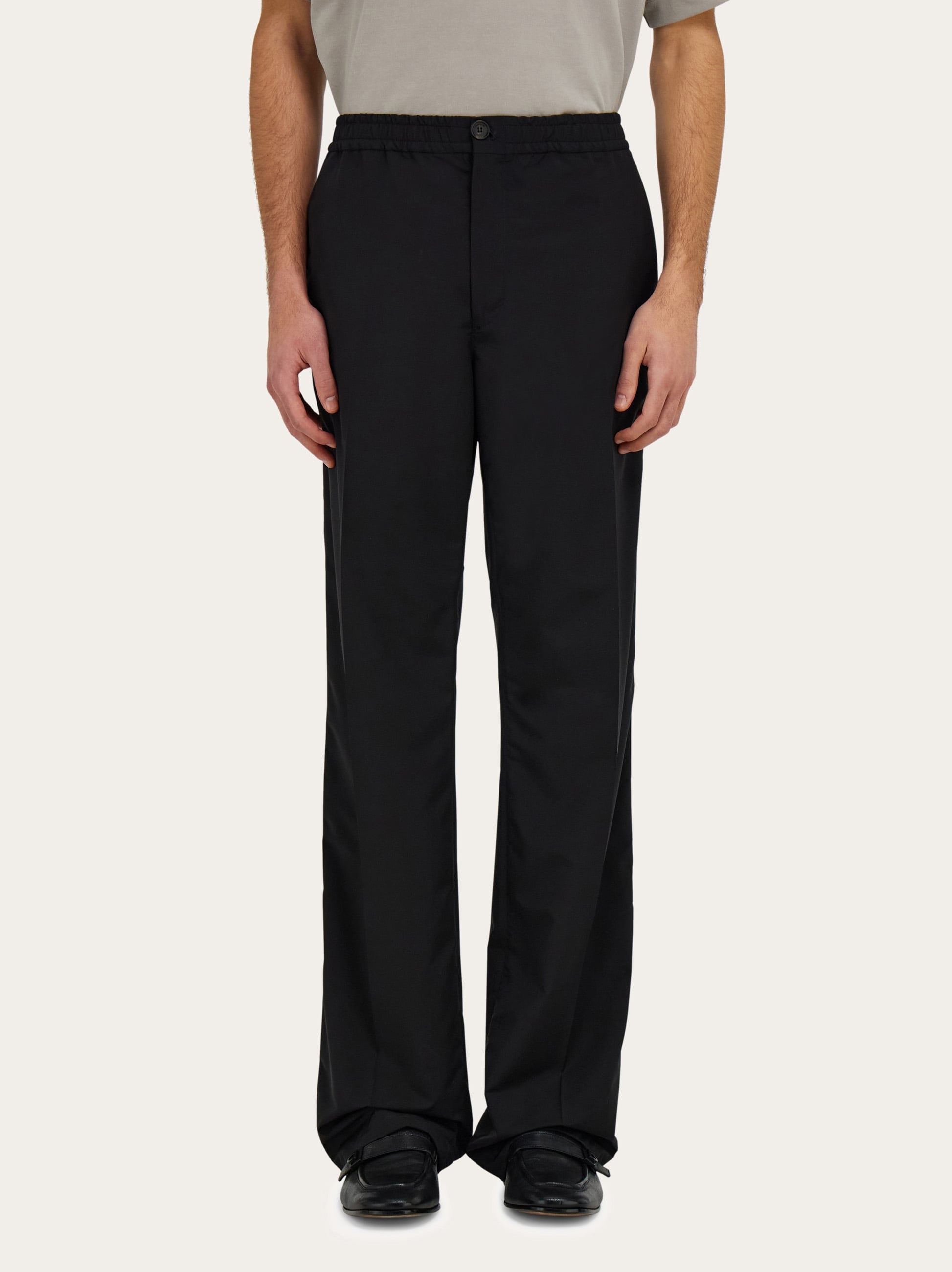 【送料&関税込】Ferragamo Straight Pants With Pleat FERRAGAMO Straight-leg faille pants | NET-A-PORTER