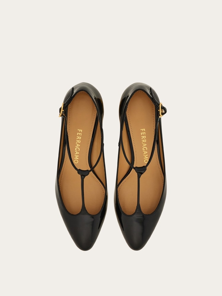 Spherical heel T-strap pump Gallery image 3