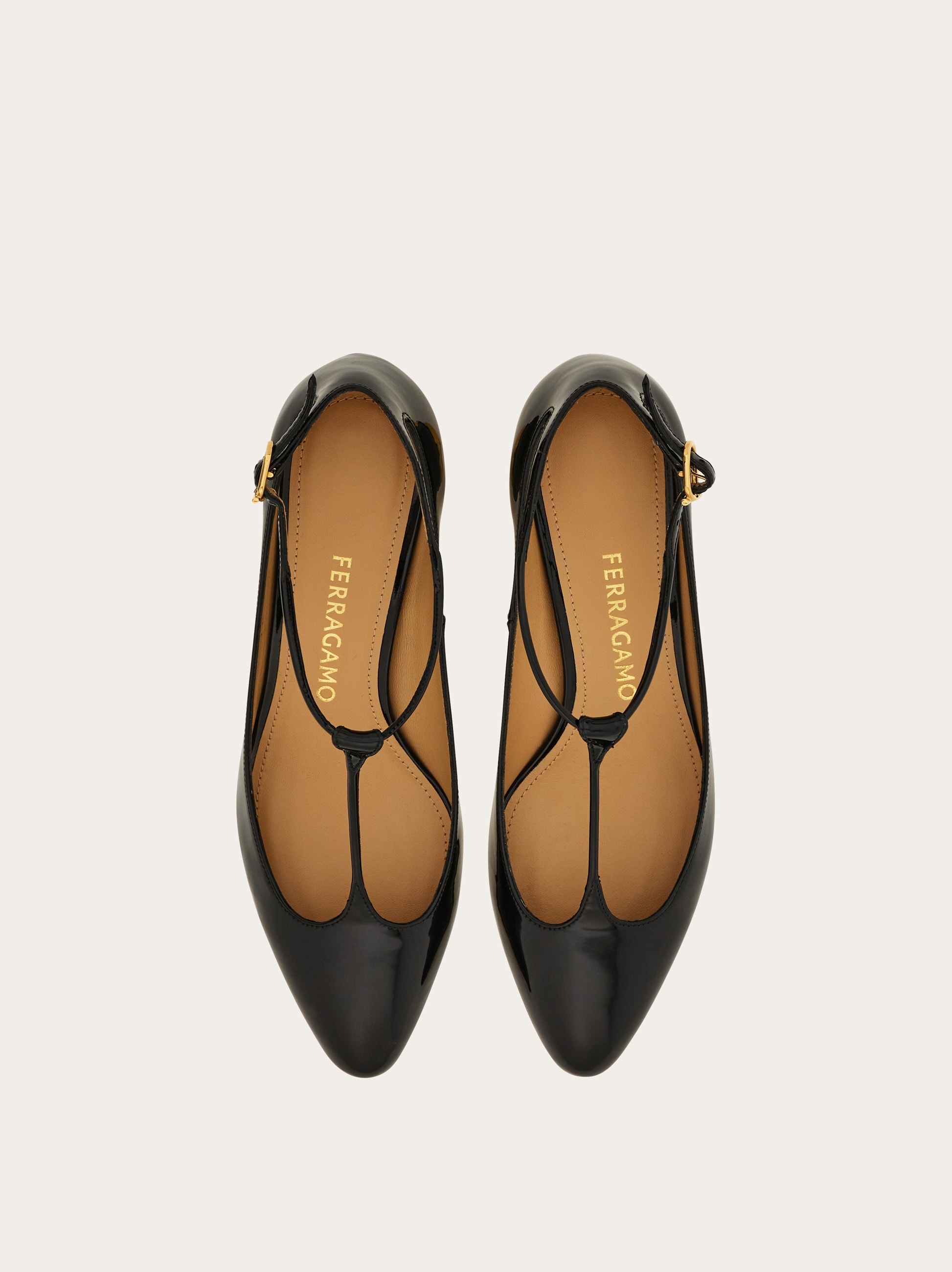 Spherical heel T-strap pump - Women | Ferragamo