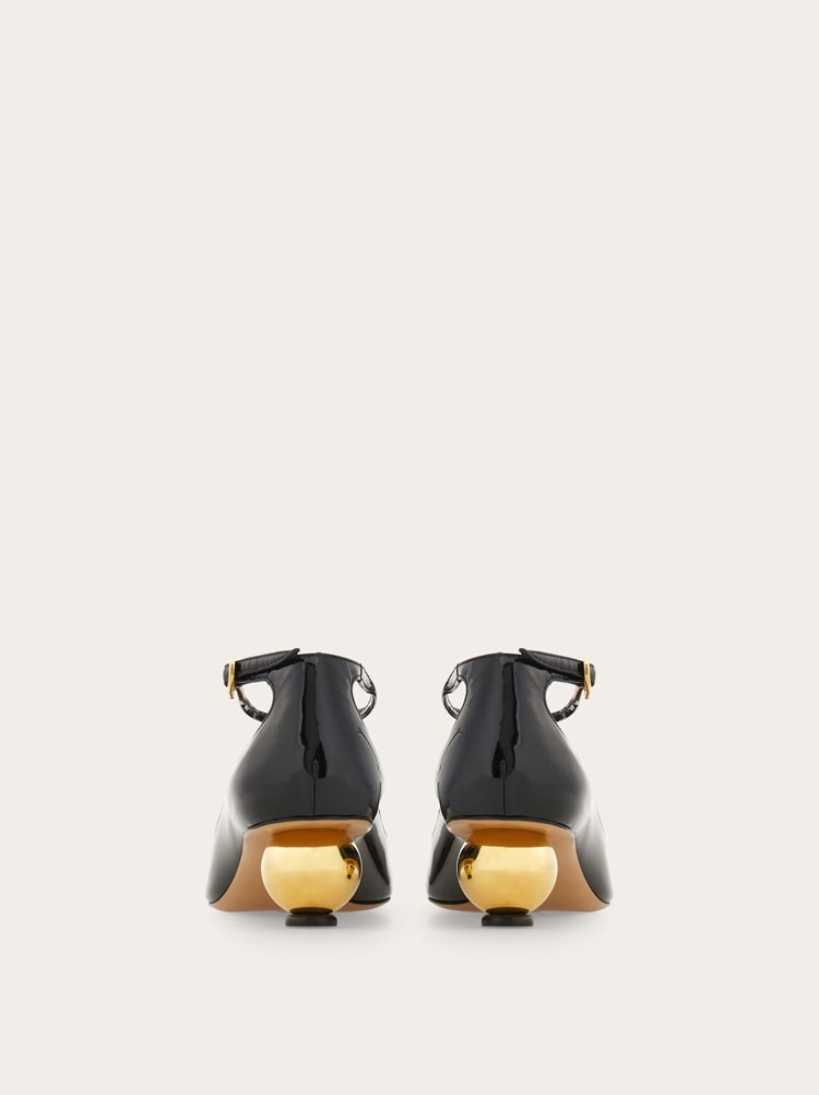 Spherical heel T-strap pump Gallery image 5