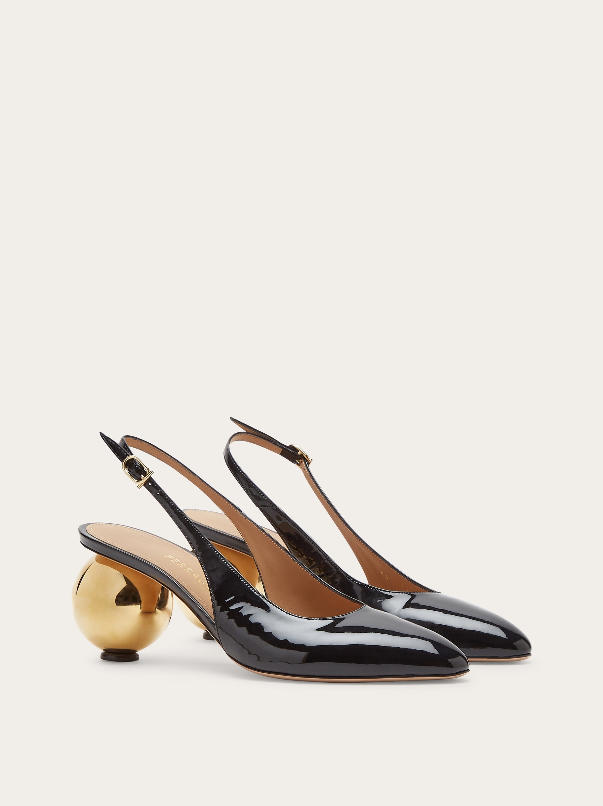 【FERRAGAMO】Spherical heel T-strap pump Vara pump - Women | Ferragamo