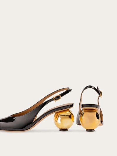 サンダル・ミュール FERRAGAMO FW25 TESSIE 70\nSling Pump (01K443 0784879) Spherical heel slingback pump - Women | Ferragamo