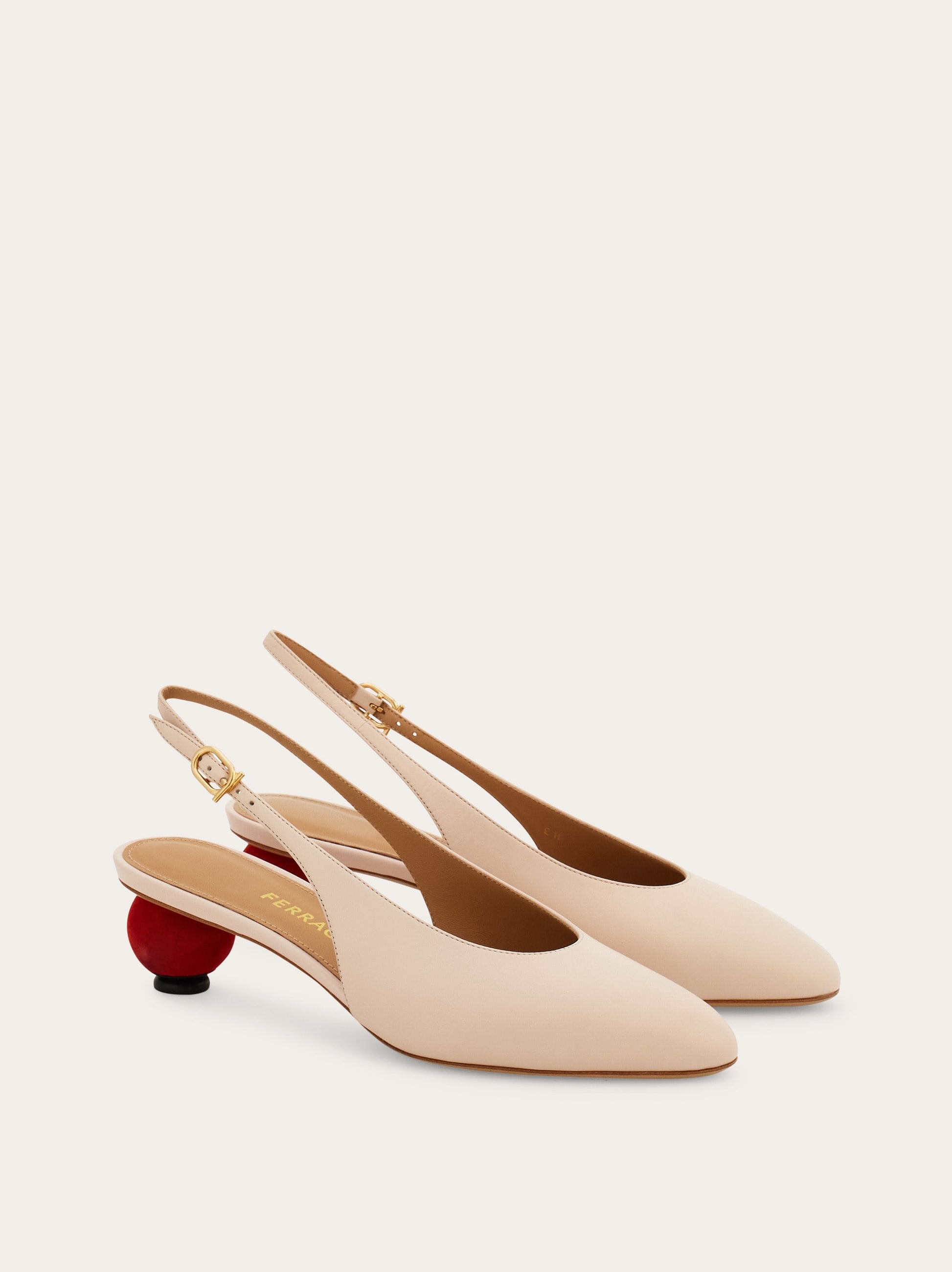 【FERRAGAMO】Spherical heel pump Spherical heel T-strap pump - Women | Ferragamo