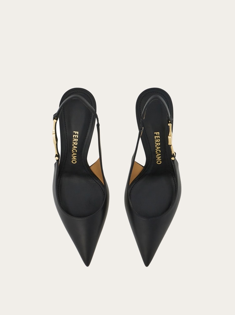 F buckle slingback pump Gallery image 3