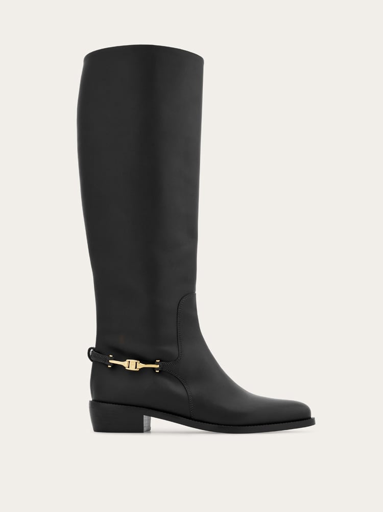 F buckle knee boot Gallery image 1