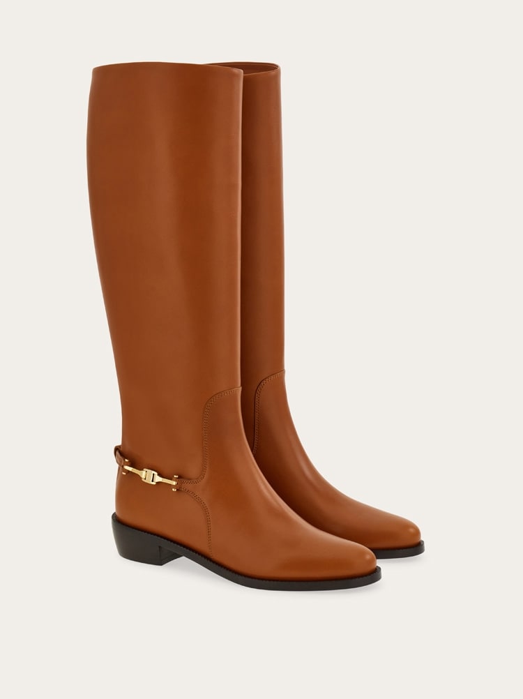 F buckle knee boot Gallery image 2