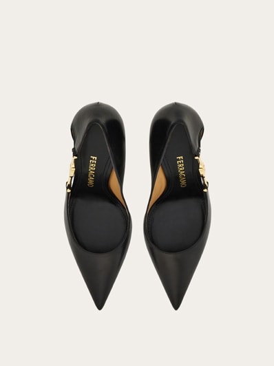 Ferragamo♪SALE♪0769518 Ferragamo Laurene Logo Embroidered Slides, Size 9 C 01G833