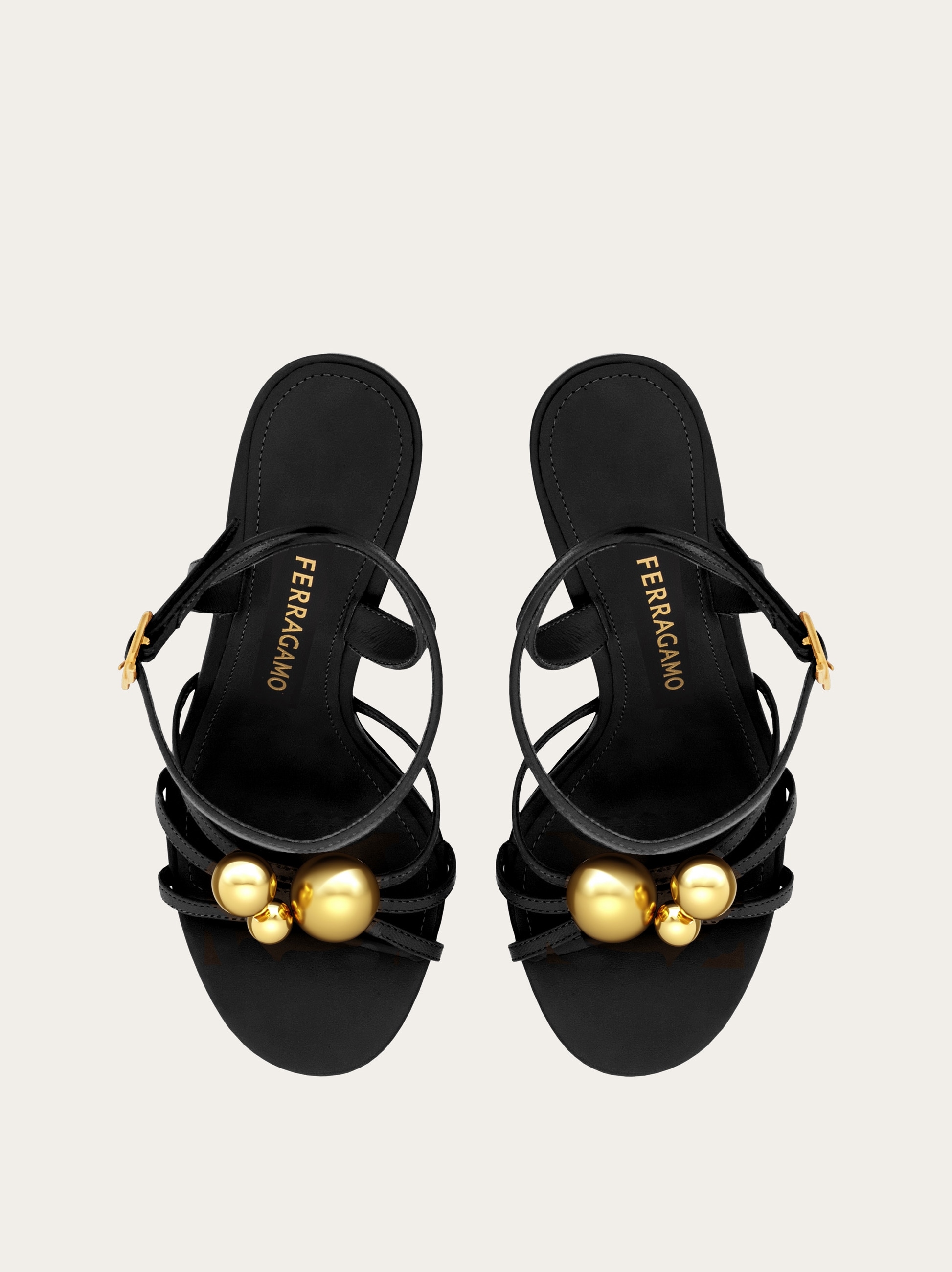 サンダル・ミュール FERRAGAMO SS25 Heeled shoes (0781090) SALVATORE FERRAGAMO SHEENA Suede Blue Heel Slingback Sandals