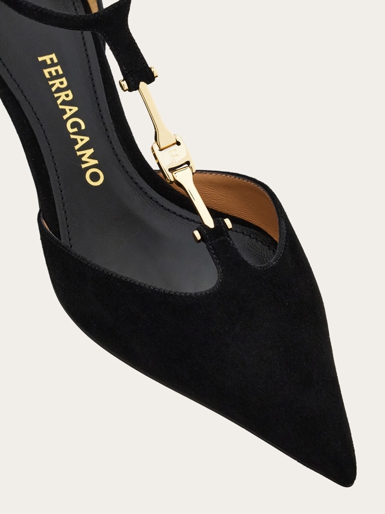 パンプス FERRAGAMO TRACI 40\nT-Strap Pump\nHEEL\n4.0\nLOW (2 - <5 Cm) F buckle T-strap pump - Women | Ferragamo