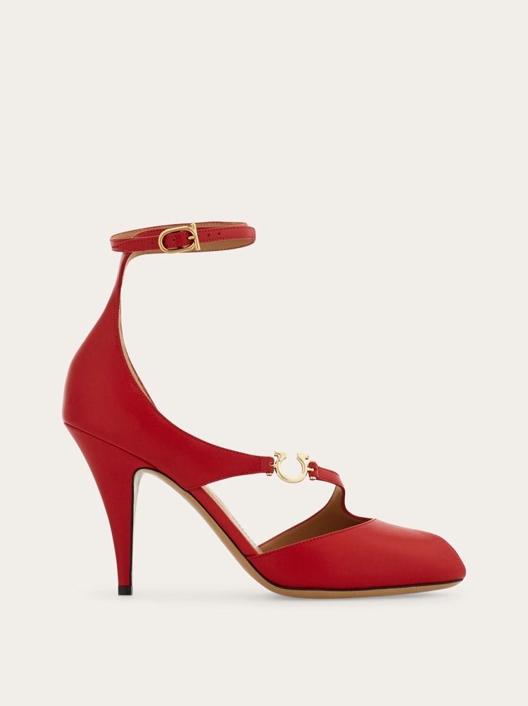 Peep toe con detalle Gancini Gallery image 1