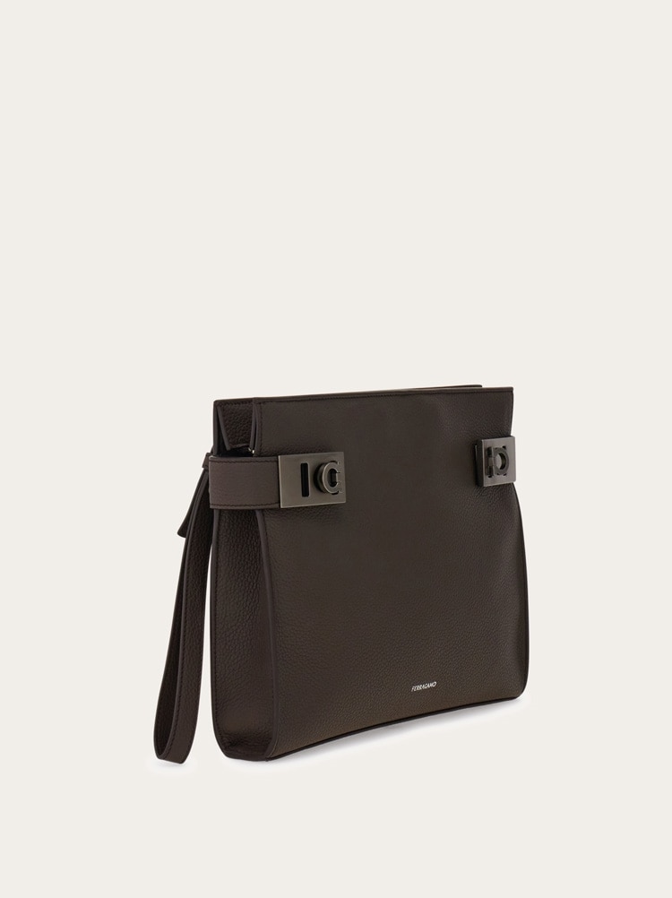 Pouch with Gancini buckles Gallery image 3