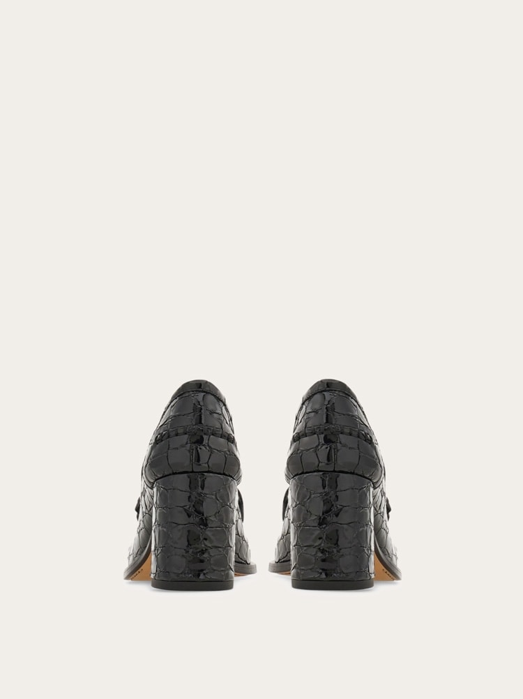 F buckle heeled loafer Gallery image 5