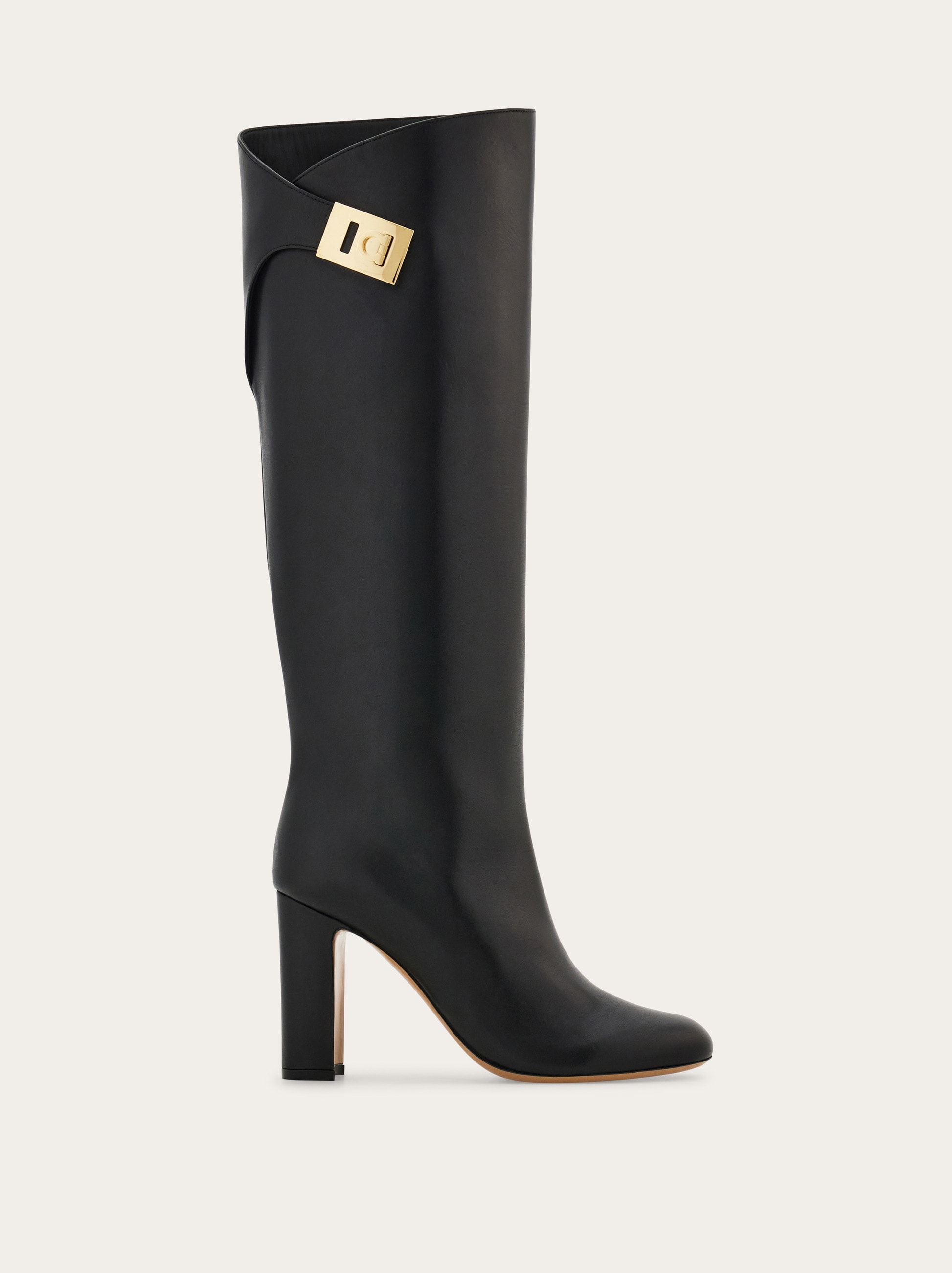 Knee high boot with Hug buckle detail - Women | Ferragamo