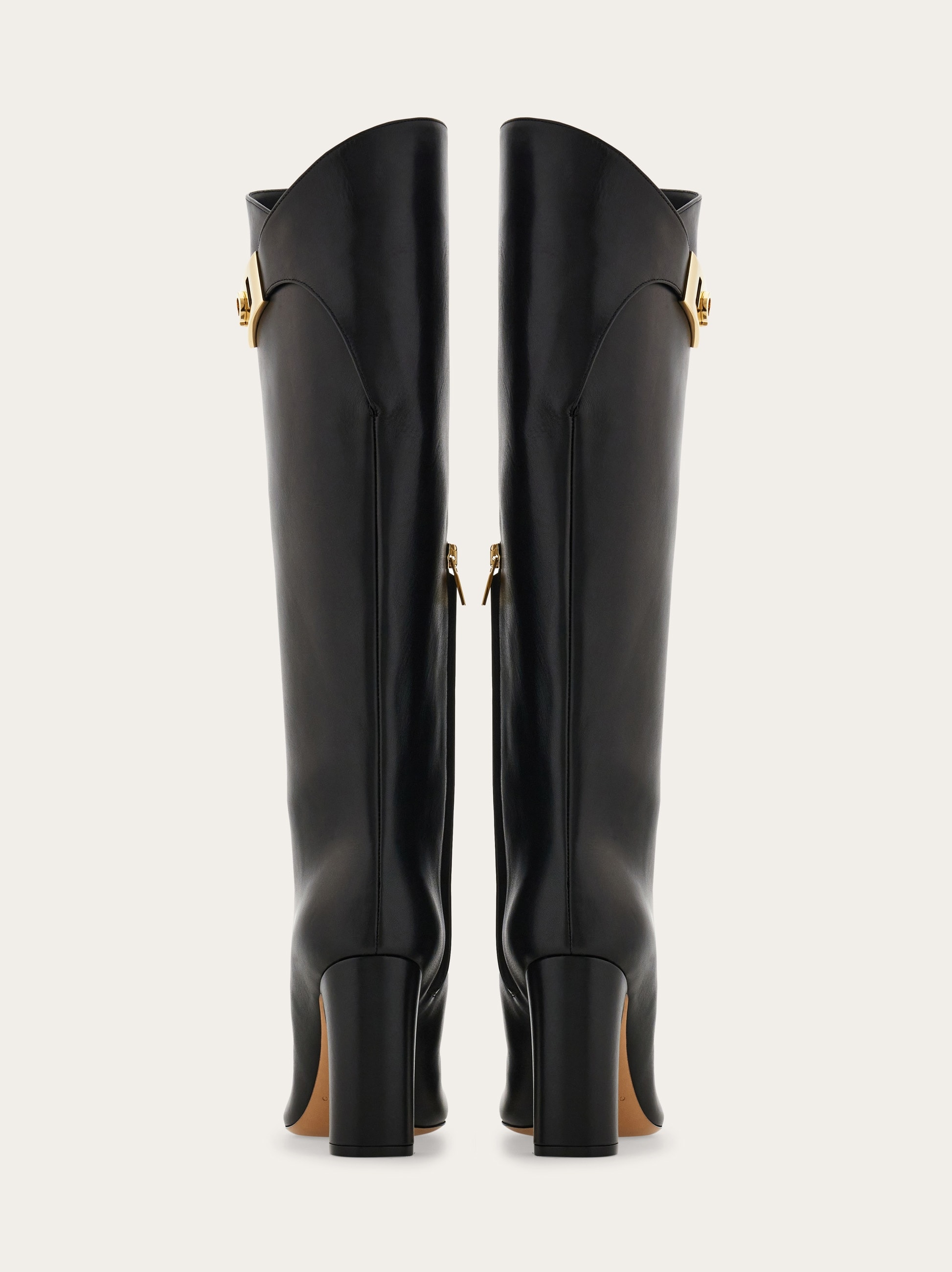 Knee high boot with Hug buckle detail - Women | Ferragamo
