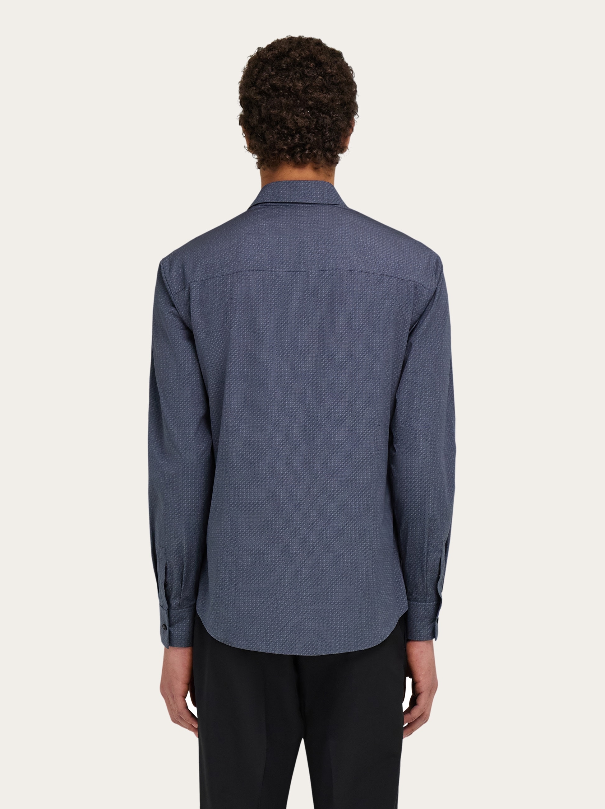 Micro-patterned shirt - Men | Ferragamo