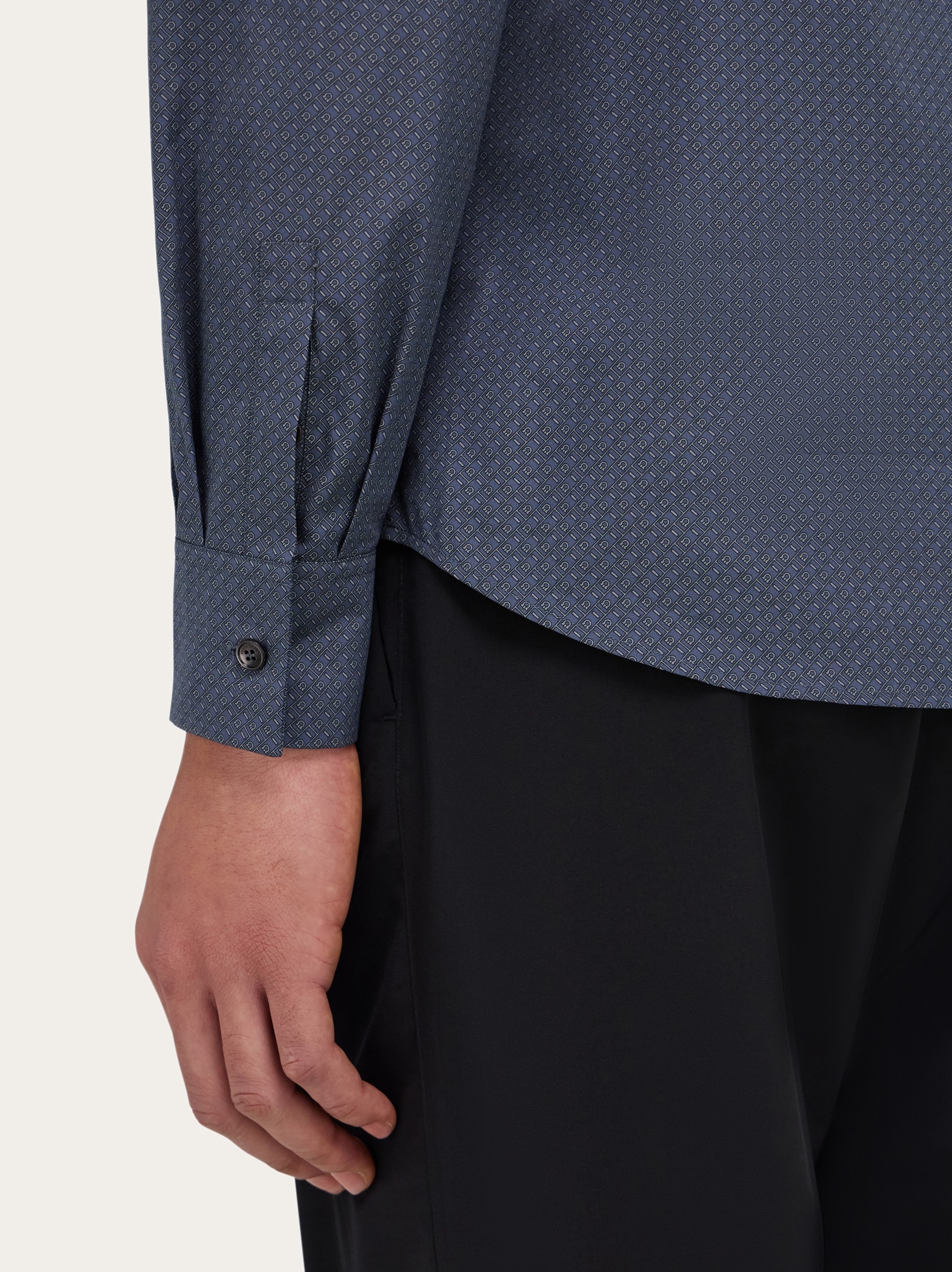 Micro-patterned shirt - Men | Ferragamo
